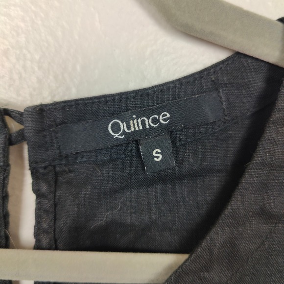 Quince Linen Sleeveless Top Womens‎ Small Black Casual Summer Blouse Tank Preppy - Picture 5 of 7